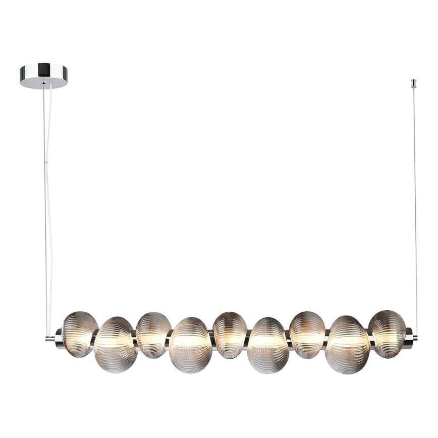 Светодиодная подвесная люстра BOLLA LED/32W/230V блестящий хром/дымчатый
