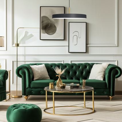 Светодиодная подвесная люстра DISC LED/38W/230V диаметр 45 см черный