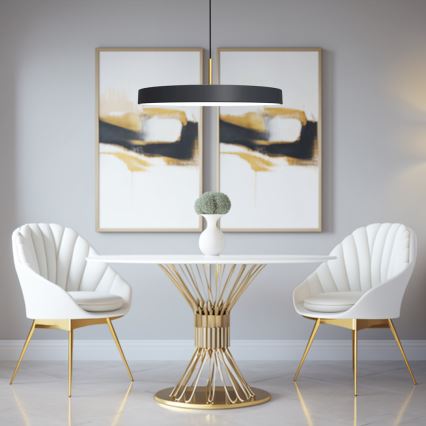 Светодиодная подвесная люстра DISC LED/38W/230V диаметр 45 см черный