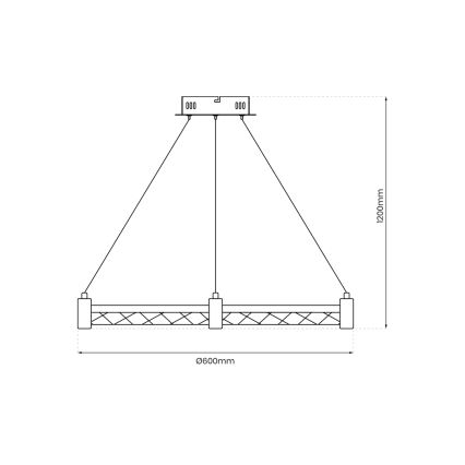 Светодиодная подвесная люстра ELEGANCE LED/36W/230V диаметр 60 см золотистый