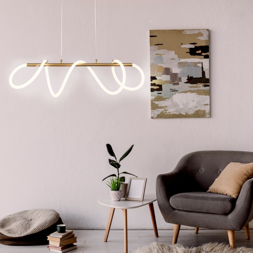 Светодиодная подвесная люстра EMMA LED/38W/230V золотистый