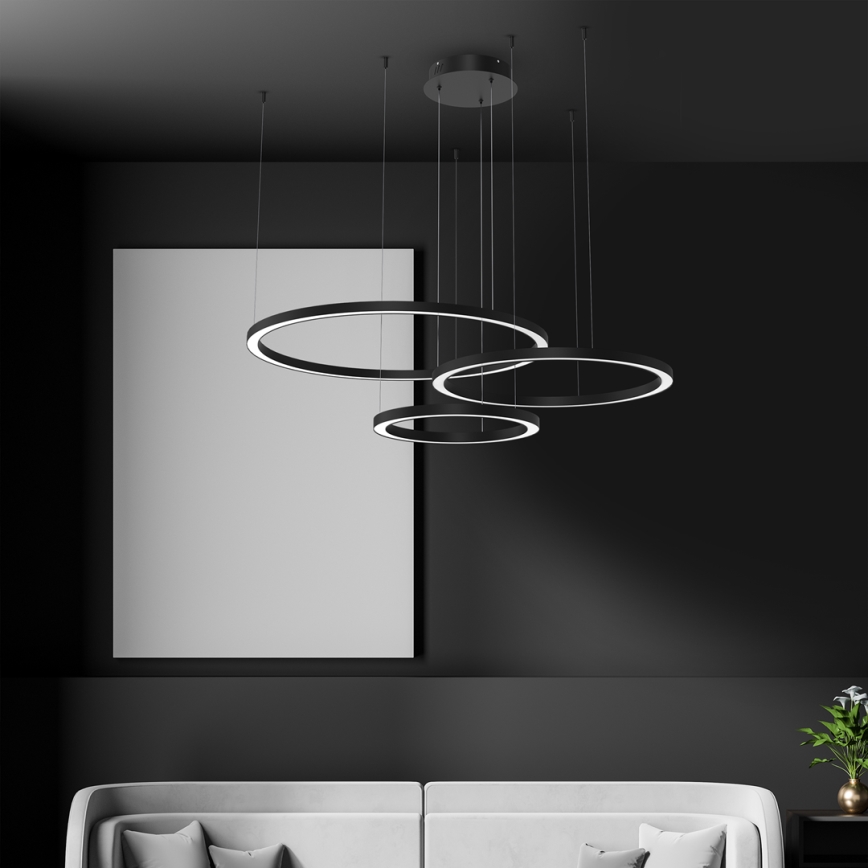 Светодиодная подвесная люстра GALAXIA LED/85W/230V черный
