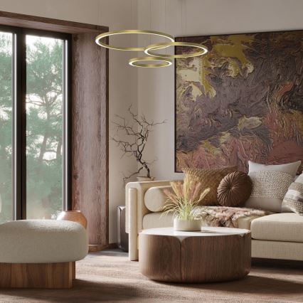 Светодиодная подвесная люстра GALAXIA LED/85W/230V золотой