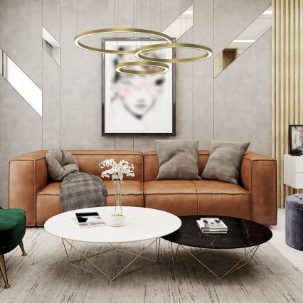 Светодиодная подвесная люстра GALAXIA LED/85W/230V золотой