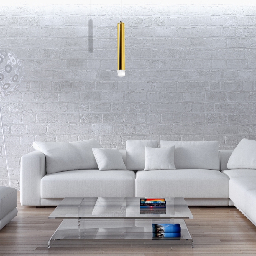 Светодиодная подвесная люстра GOLDIE 1xLED/5W/230V золотистый