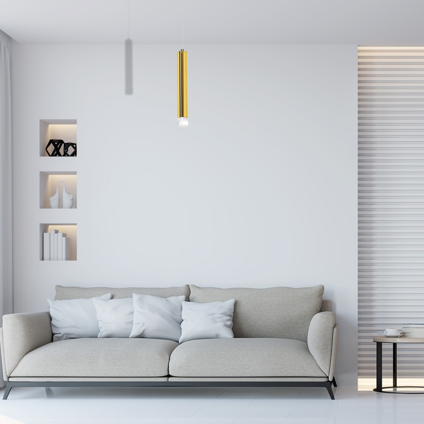 Светодиодная подвесная люстра GOLDIE 1xLED/5W/230V золотистый