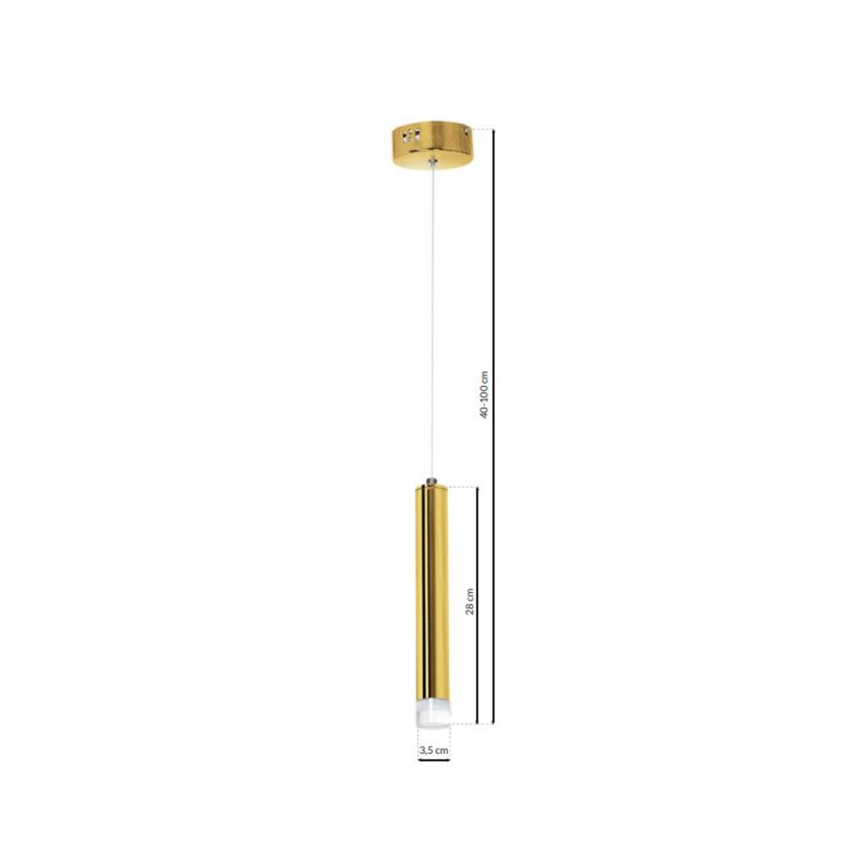 Светодиодная подвесная люстра GOLDIE 1xLED/5W/230V золотистый