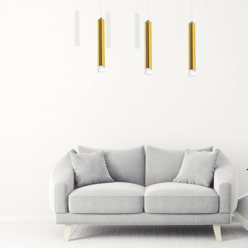 Светодиодная подвесная люстра GOLDIE 3xLED/15W/230V золотистый