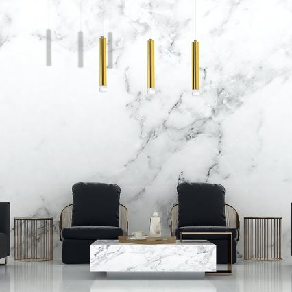 Светодиодная подвесная люстра GOLDIE 3xLED/15W/230V золотистый