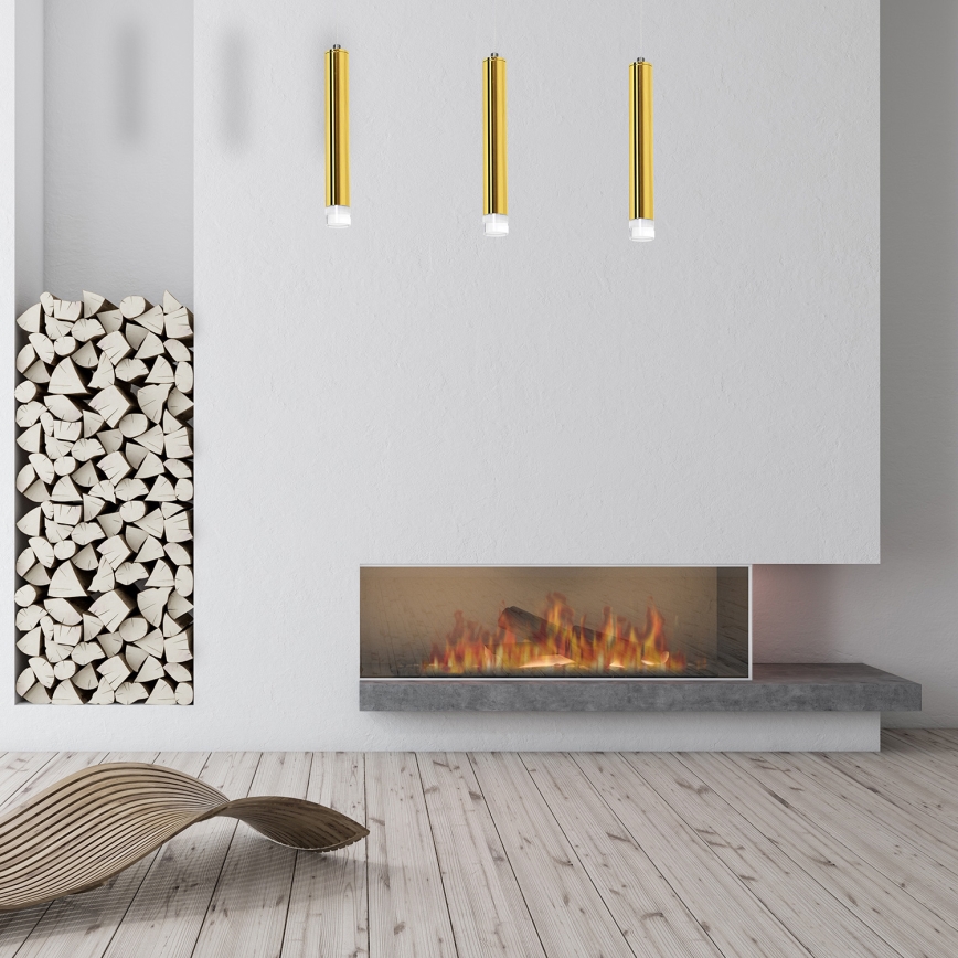 Светодиодная подвесная люстра GOLDIE 3xLED/15W/230V золотистый