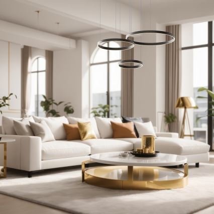 Светодиодная подвесная люстра GRAVITY LED/108W/230V черный