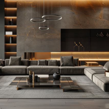 Светодиодная подвесная люстра GRAVITY LED/108W/230V черный