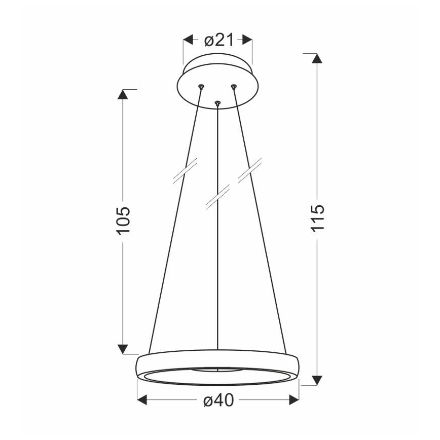 Светодиодная подвесная люстра HASHIM LED/22W/230V диаметр 40 см медный