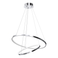 Светодиодная подвесная люстра HOOP LED/51W/230V диаметр 60 см 4000K блестящий хром