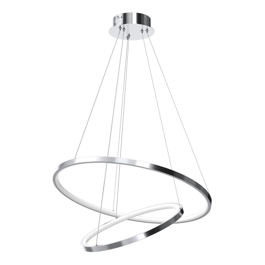 Светодиодная подвесная люстра HOOP LED/51W/230V диаметр 60 см 4000K блестящий хром