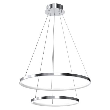 Светодиодная подвесная люстра HOOP LED/51W/230V диаметр 60 см 4000K блестящий хром