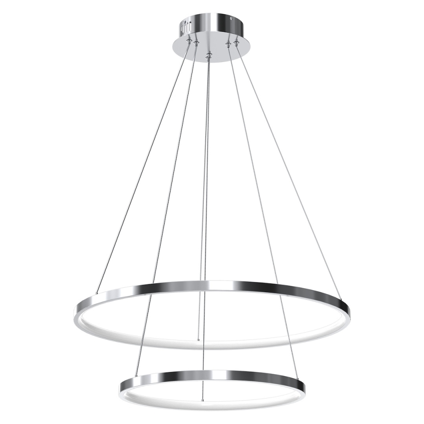 Светодиодная подвесная люстра HOOP LED/51W/230V диаметр 60 см 4000K блестящий хром
