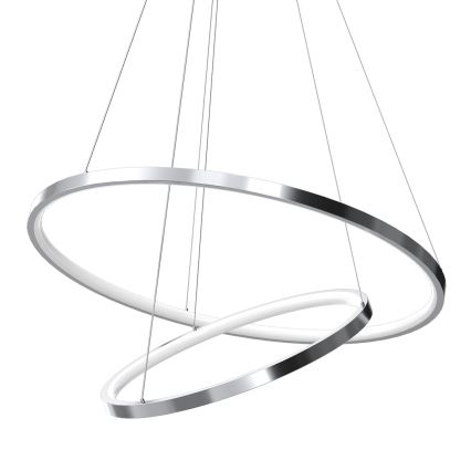 Светодиодная подвесная люстра HOOP LED/51W/230V диаметр 60 см 4000K блестящий хром