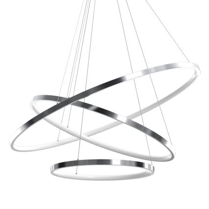 Светодиодная подвесная люстра HOOP LED/93W/230V диаметр 80 см 4000K блестящий хром