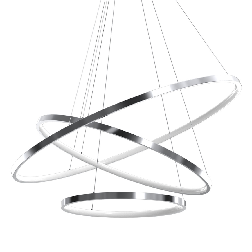 Светодиодная подвесная люстра HOOP LED/93W/230V диаметр 80 см 4000K блестящий хром