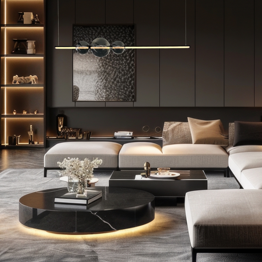 Светодиодная подвесная люстра KUGEL LED/30W/230V черный