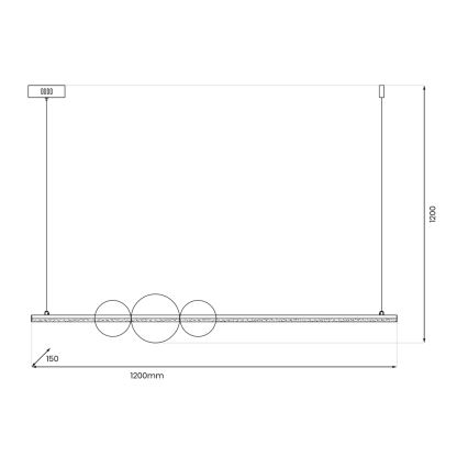 Светодиодная подвесная люстра KUGEL LED/30W/230V черный