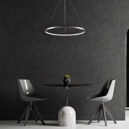 Светодиодная подвесная люстра LEA LED/20W/230V 4000K диаметр 50 см матовый хром