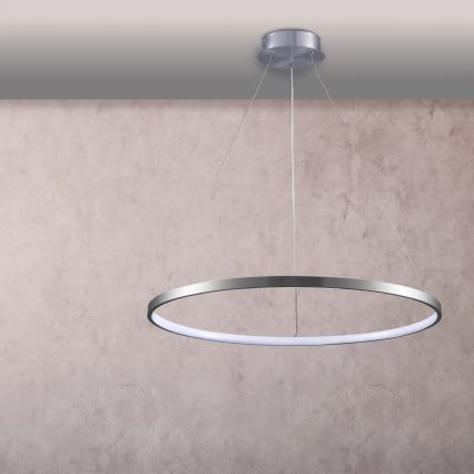 Светодиодная подвесная люстра LEA LED/20W/230V 4000K диаметр 50 см матовый хром