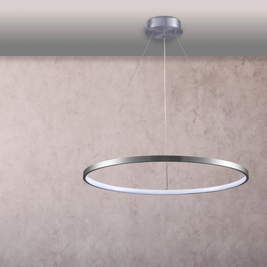 Светодиодная подвесная люстра LEA LED/20W/230V 4000K диаметр 50 см матовый хром