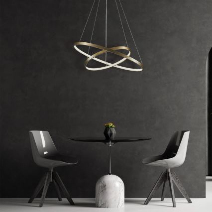 Светодиодная подвесная люстра LEA LED/35W/230V 4000K диаметр 60 см золотистый