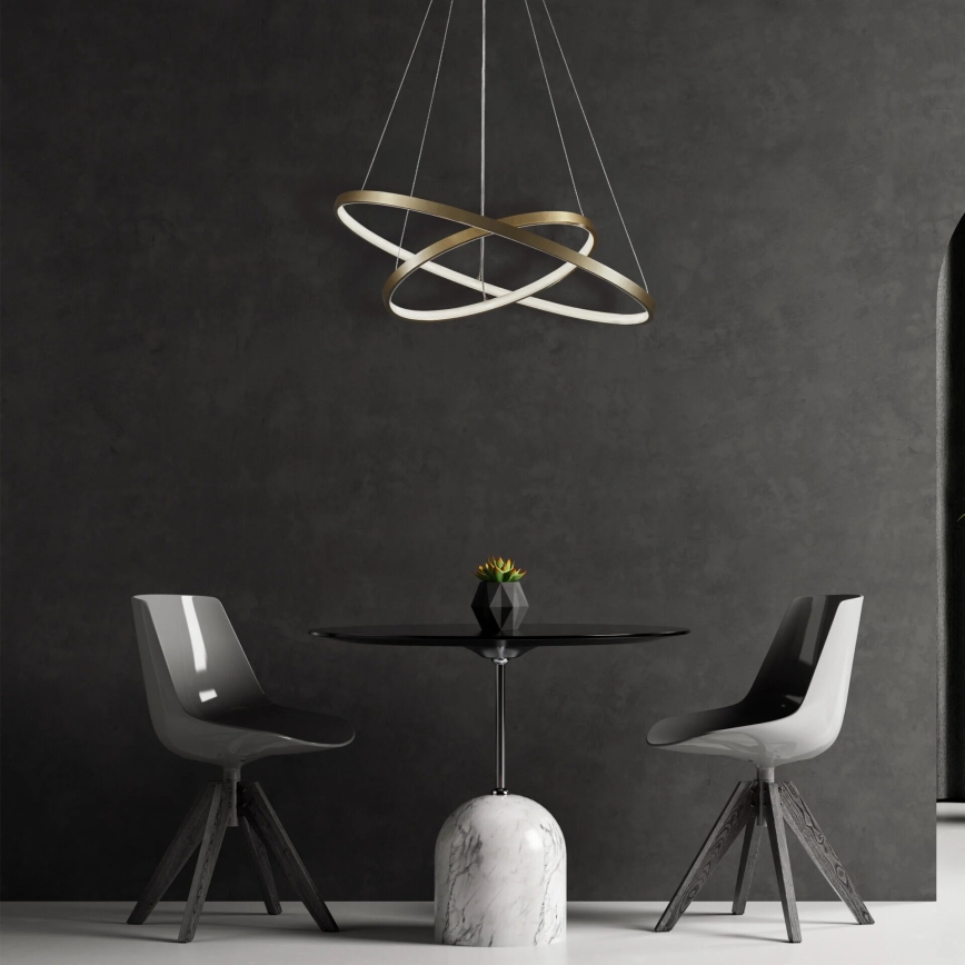 Светодиодная подвесная люстра LEA LED/35W/230V 4000K диаметр 60 см золотистый