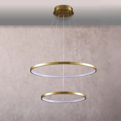 Светодиодная подвесная люстра LEA LED/35W/230V 4000K диаметр 60 см золотистый