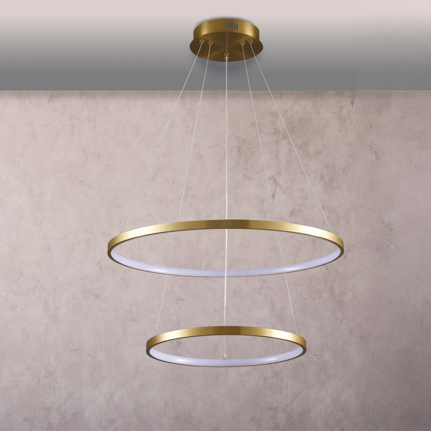 Светодиодная подвесная люстра LEA LED/35W/230V 4000K диаметр 60 см золотистый