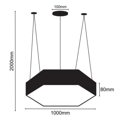 Светодиодная подвесная люстра LED/100W/230V 4000K диаметр 100 см