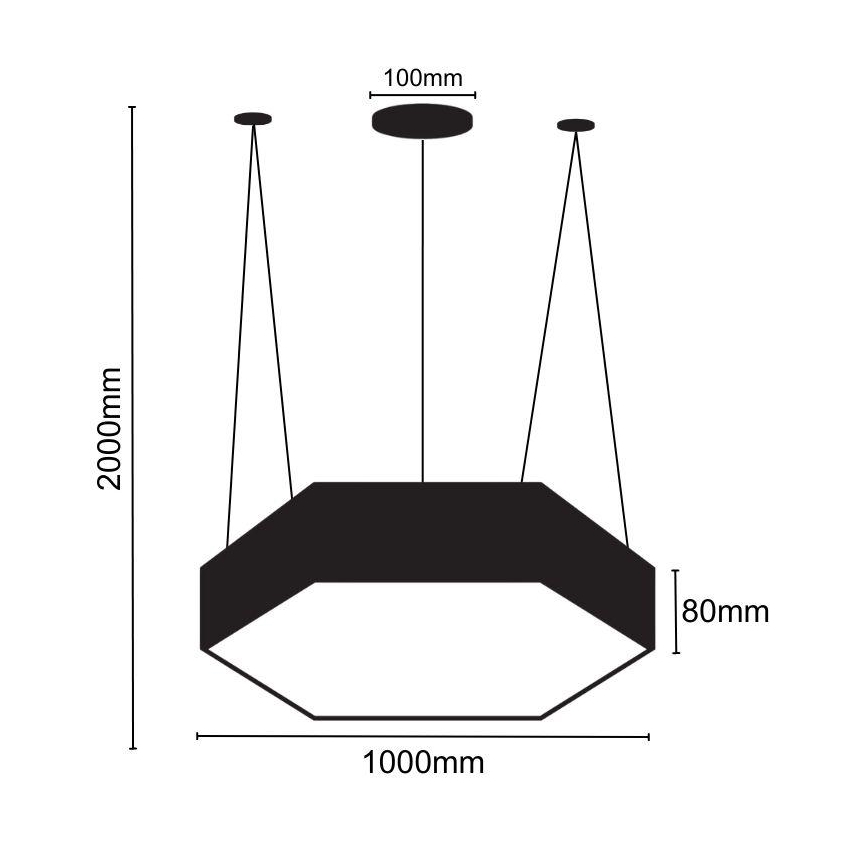 Светодиодная подвесная люстра LED/100W/230V 4000K диаметр 100 см