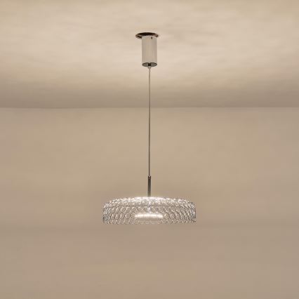 Светодиодная подвесная люстра LED/10W/230V 3000K блестящий хром диаметр 35 см