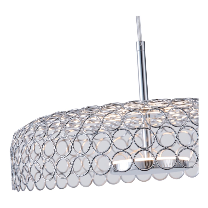 Светодиодная подвесная люстра LED/10W/230V 3000K блестящий хром диаметр 35 см