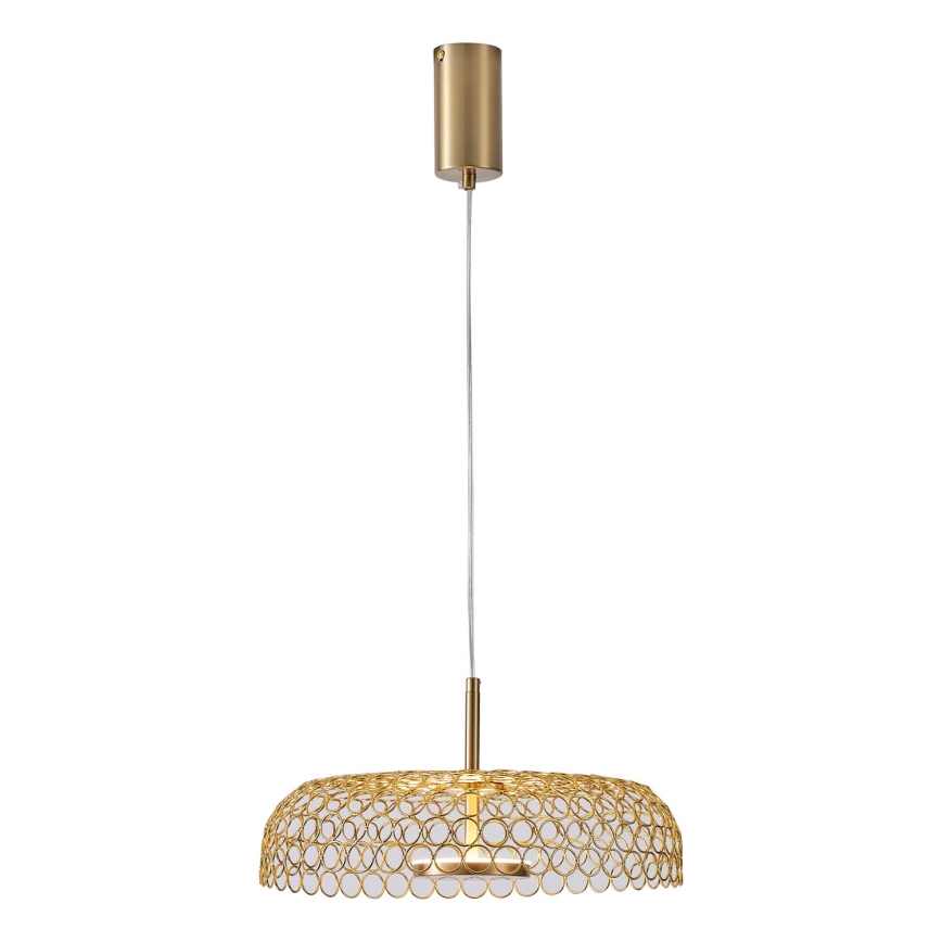 Светодиодная подвесная люстра LED/10W/230V 3000K золотистый диаметр 35 см