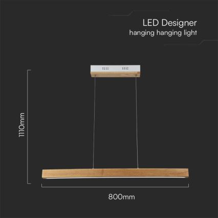 Светодиодная подвесная люстра LED/12W/230V 4000K коричневый