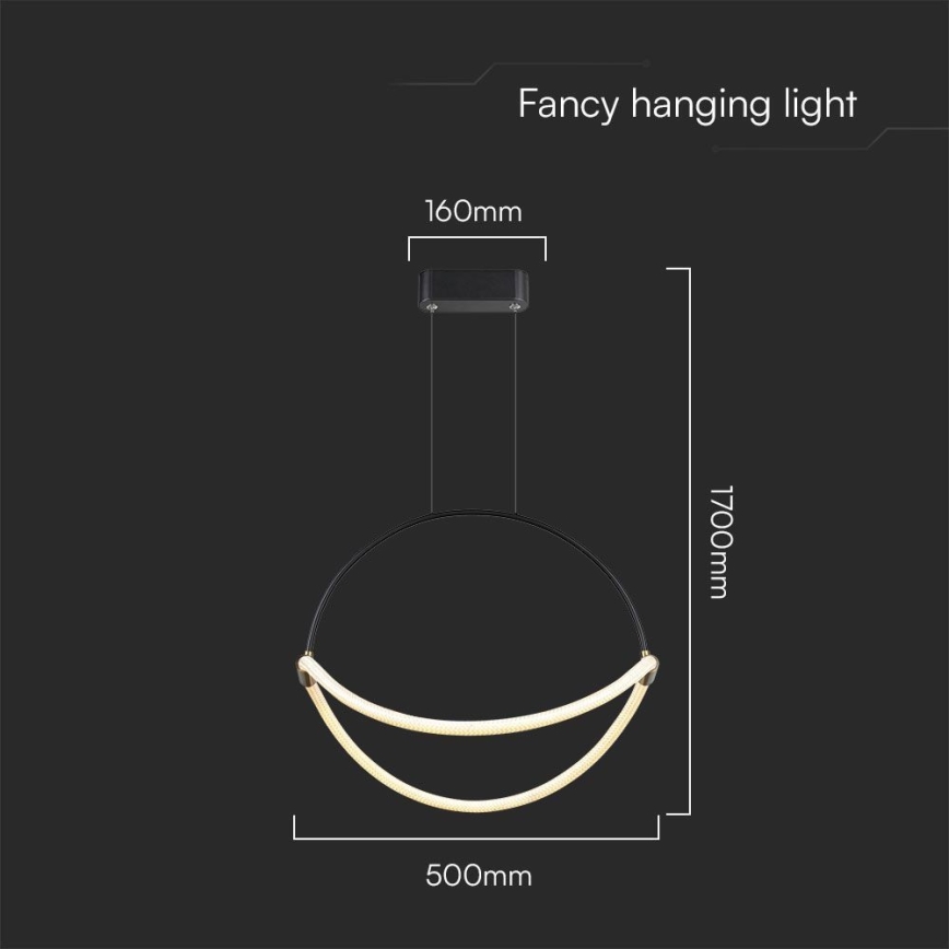 Светодиодная подвесная люстра LED/16W/230V 3000K диаметр 50 см
