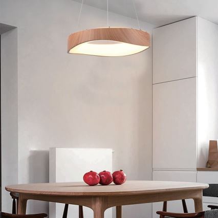 Светодиодная подвесная люстра LED/18W/230V 3000K диаметр 40 см коричневый