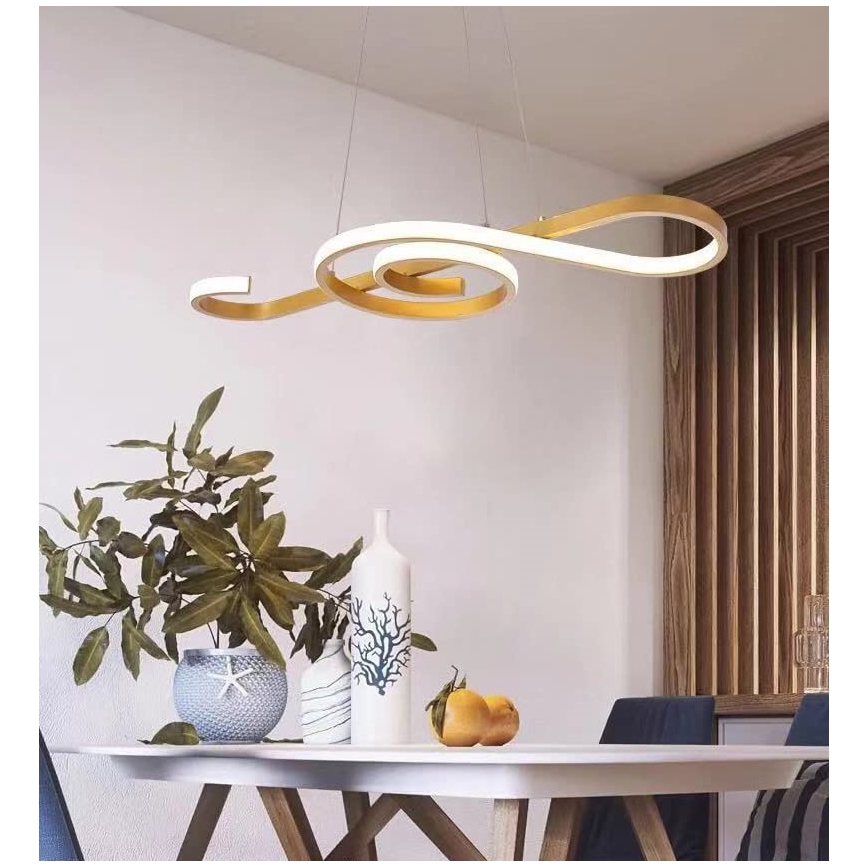 Светодиодная подвесная люстра LED/18W/230V 3000K золотистый