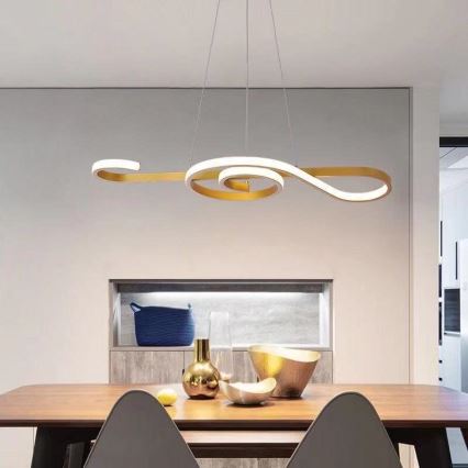 Светодиодная подвесная люстра LED/18W/230V 3000K золотистый
