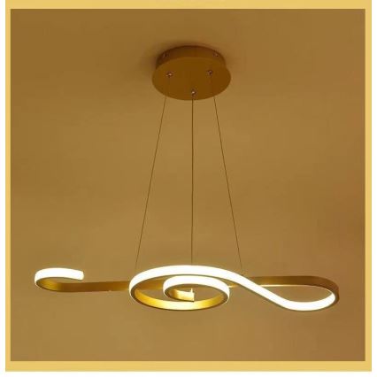Светодиодная подвесная люстра LED/18W/230V 3000K золотистый