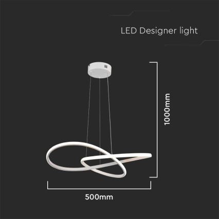 Светодиодная подвесная люстра LED/20W/230V 3000K белый