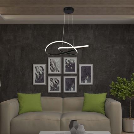 Светодиодная подвесная люстра LED/20W/230V 3000K черный