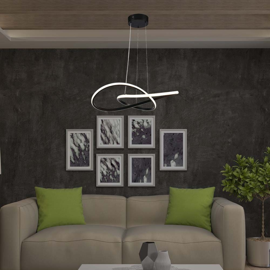 Светодиодная подвесная люстра LED/20W/230V 3000K черный