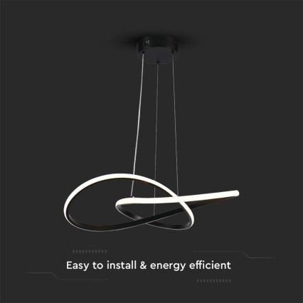 Светодиодная подвесная люстра LED/20W/230V 3000K черный