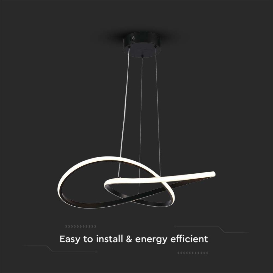 Светодиодная подвесная люстра LED/20W/230V 3000K черный