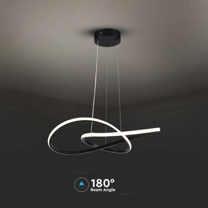 Светодиодная подвесная люстра LED/20W/230V 3000K черный